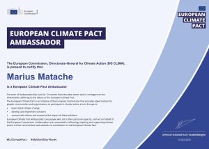 Pactul Climatic European Ambasador